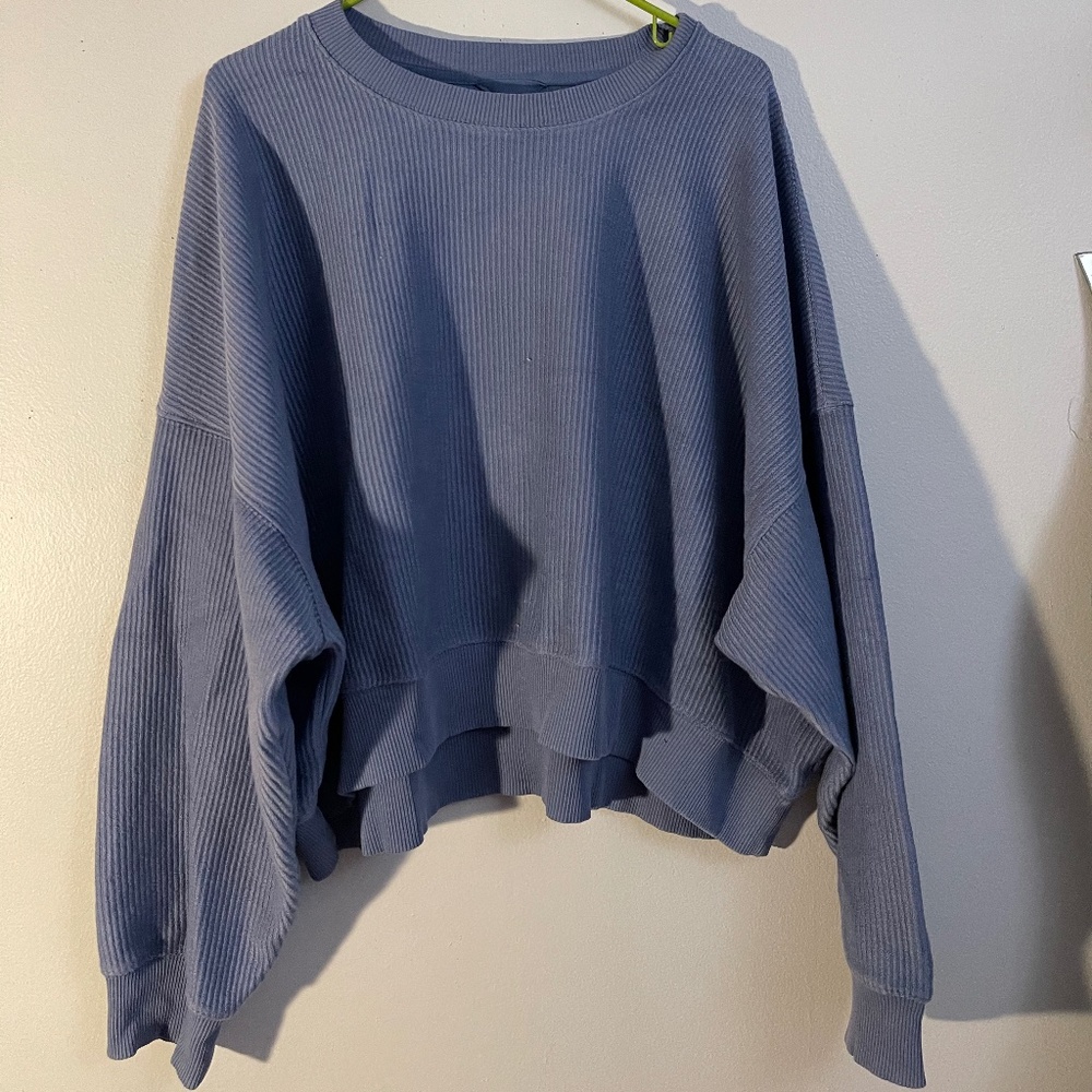 Aerie corded crop top crewneck